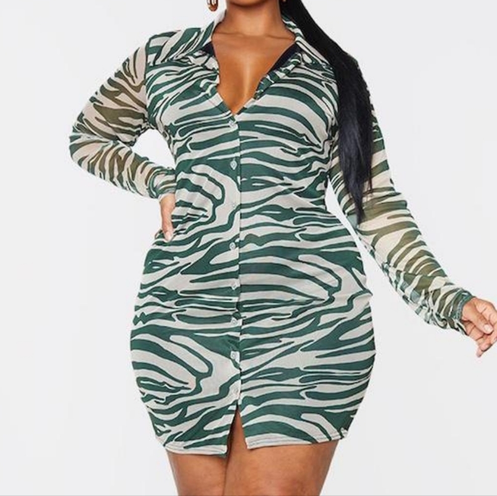 PRETTY LITTLE THING ZEBRA PRINT DRESS